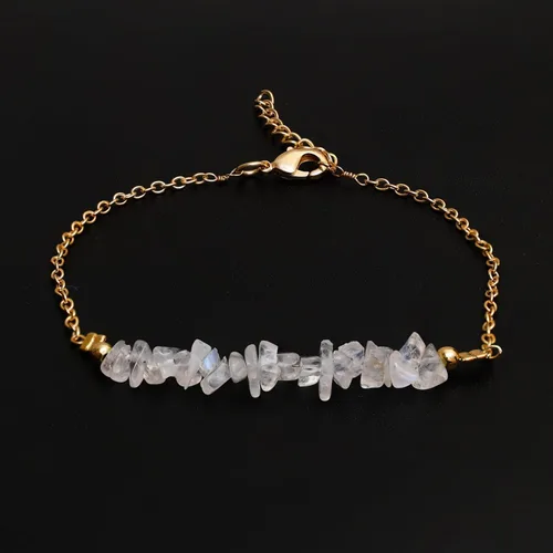 Vista 20 de Gempires Natural Chips Bar Bracelet, Energy Healing Crystals, Birthday, Gift for Her, Gemstone Jewelry 8 inch
