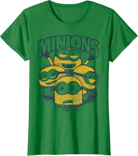 Vista 37 de Despicable Me Minions Vintage Group Graphic Camiseta Gris Oscuro