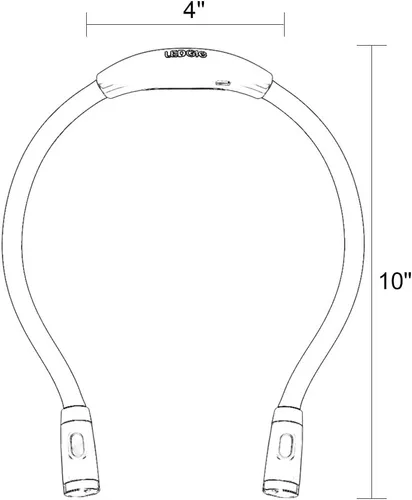 Vista 8 de LEDGLE Luz de lectura para el cuello, linternas recargables para el cuello para tejer, 4 bombillas LED + 3 brillo ajustable + brazos de silicona