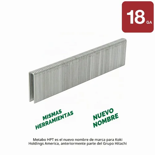 Vista 3 de Metabo HPT Calibre 18 de 1 pulgada Grapas de acabado de corona estrecha 1,000 unidades Metabo HPT 21103SHPT
