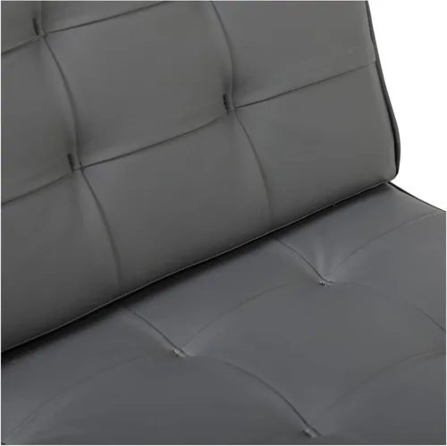 Vista 5 de Silla Ashlar Modern Accent en piel mezclada, cromo/gris