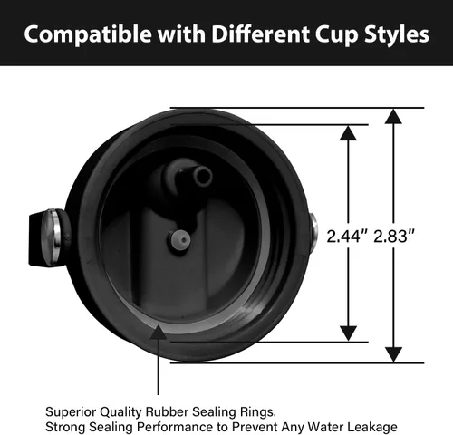Vista 6 de HYDROWION Tapa de popote para Hydro Flask de boca ancha, compatible con la mayoría de botellas de agua deportivas de 12, 16, 18, 20, 32, 40, 64