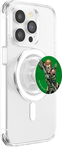 Vista 3 de PopSockets MagSafe PopGrip de flecha verde de la Liga de la Justicia para iPhone