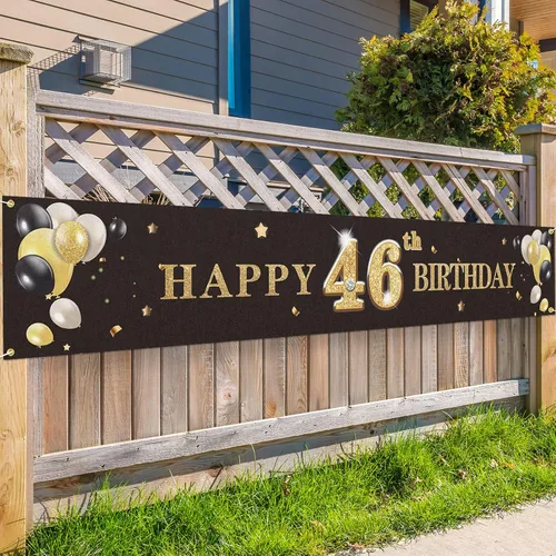 Vista 9 de Cartel de fondo de feliz cumpleaños 33 con texto en inglés "Cheers to 33 Years" para decoración de fiestas, color negro