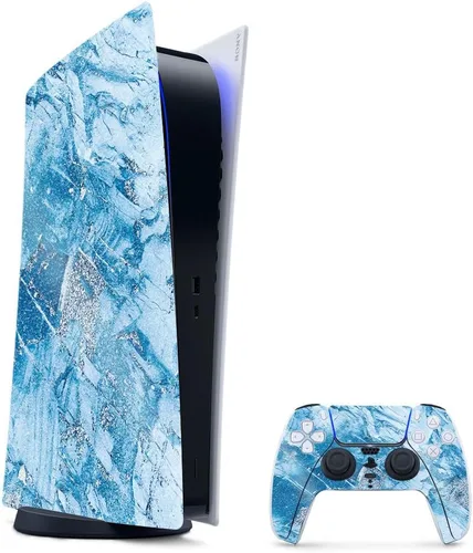 Vista 8 de MightySkins - Skin para juegos con purpurina brillante para PS5 y PlayStation 5, ágata amatista, acabado duradero con purpurina de alto brillo