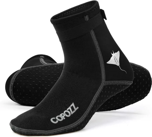 Vista 9 de COPOZZ Calcetines de buceo de neopreno de 0.118 pulgadas (0.118 in), antideslizantes para esnórquel natación, jóvenes, hombres y mujeres