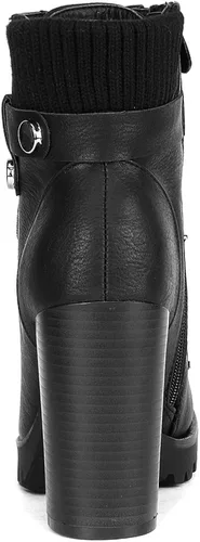 Vista 5 de DREAM PAIRS - Botines de tacón alto grueso para mujer
