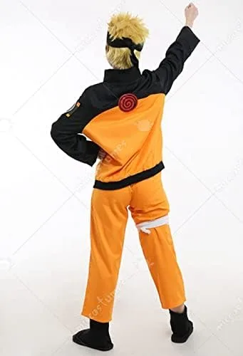 Vista 2 de sharkiss Uzumaki Cosplay jacket pants headband 3pac