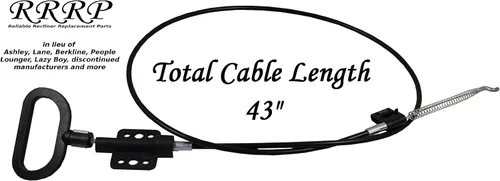 Vista 2 de RRRP - Piezas de repuesto para sillón reclinable – Cable universal con mango en D – Gancho de resorte S/Z expuesto 5.25 pulgadas de longitud es