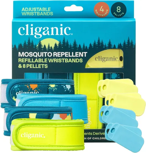 Vista 12 de Cliganic - Paquete repelente de mosquitos (1 clip + 2 bolitas de repuesto), sin DEET, infusión de aceite esencial, esenciales de verano, accesorios