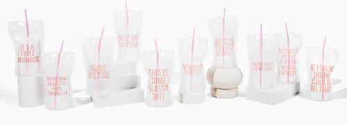 Vista 5 de Bolsas de bebidas para damas de honor, paquete de 10 Bolsas de bebida de despedida de soltera, tazas de despedida de soltera, decoración