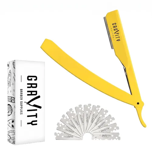 Vista 12 de Kit de afeitado manual GRAVITY RAZORS Profesional – Exposición Ultra, Incluye 10 Hojas Premium, 2mm Expuestas, Negro Mate Professional