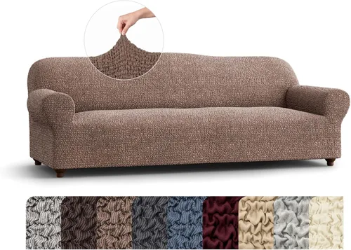 Vista 12 de PAULATO BY GA.I.CO. Funda elástica para sillón – Funda de sofá – Funda de sofá biplaza – Protector lavable de ajuste de forma de 1 pieza para Beige