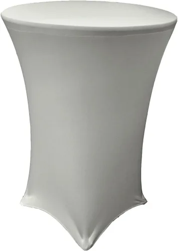 Vista 9 de LA Linen Mantel elástico ajustable de elastano para cóctel, 36 pulgadas, color negro