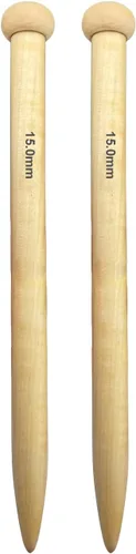Vista 9 de Weabetfu Agujas de tejer de bambú de gran tamaño rectas de un solo punto gruesas de 10 pulgadas, agujas de tejer jumbo para hilo grueso hecho a mano
