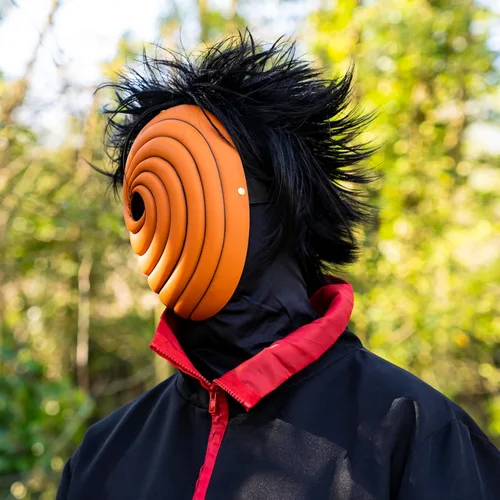 Vista 4 de ABYSTYLE Naruto Shippuden Tobi máscara réplica Cosplay Anime Manga Cosplay Disfraces Accesorios Merch Regalo