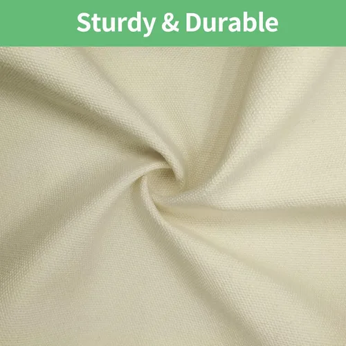 Vista 3 de E&EY Bolsa de lona reutilizable en blanco para compras DIY promoción de manualidades (paquete de 1), 1 Paquete