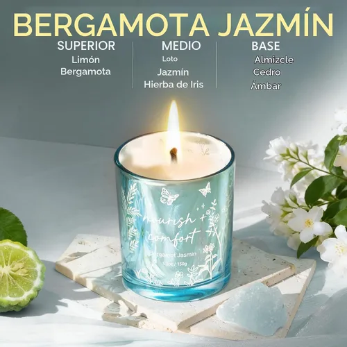 Vista 7 de Velas perfumadas para mujer, juego de 3 velas de soja para el hogar, juego de velas votivas perfumadas para vacaciones, regalos de Pascua, Día