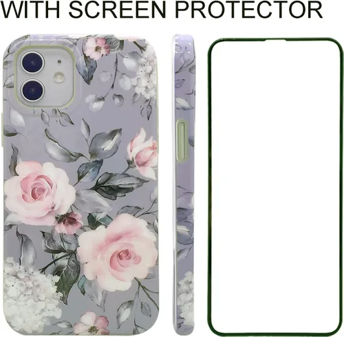 Vista 3 de Funda magnética para iPhone 12/12 Pro de 6.1 pulgadas compatible con MagSafe, TPU suave, delgada, a prueba de golpes, protectora, bonito diseño