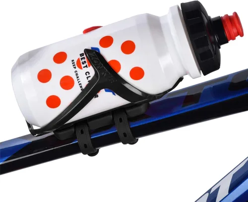 Vista 3 de Jaulas para botellas de bicicleta, soporte de botella de bicicleta de plástico con base de montaje de jaula (negro)