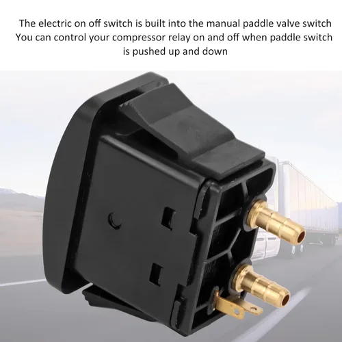 Vista 5 de Interruptor de activación con resorte de aire, kit de suspensión neumática ABS ON Off ON ON Lift Universal para asiento de suspensión neumática