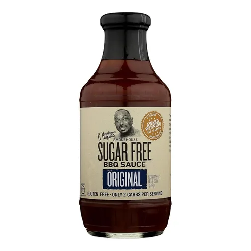 Vista 11 de G Hughes Salsa BBQ Sin Azúcar 17.28 oz