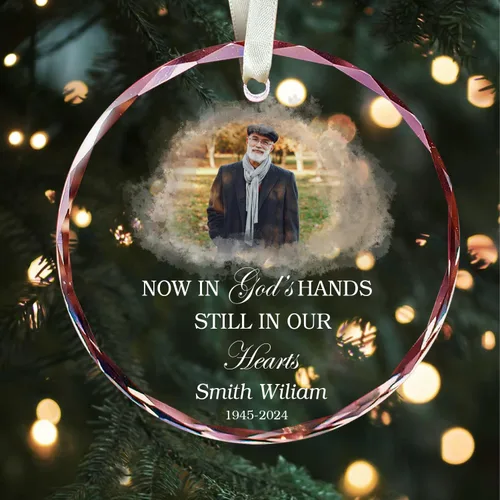 Vista 21 de Adorno de cristal conmemorativo personalizado – Pérdida de papá, mamá, tío, regalo de condolencia de condolencia, en memoria amorosa, recuerdo