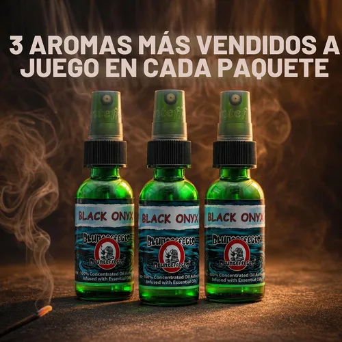 Vista 3 de Blunteffects Ambientador concentrado en espray 1 oz, ónix negro, paquete