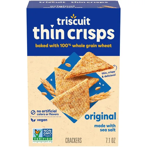 Vista 23 de Triscuit Galletas de Trigo Integral Finas y Crujientes Originales, Snacks Veganos, Galletas para Snacks al Por Mayor, Paquete de 6 Cajas de 7.1