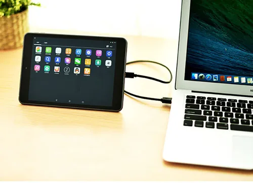 Vista 4 de VOLT+ Cable plano USB-C de alimentación rápida compatible con Streaming Sticks, Rii, Nintendo Switch, SNES, NES Classic con velocidades Gigabyte USB