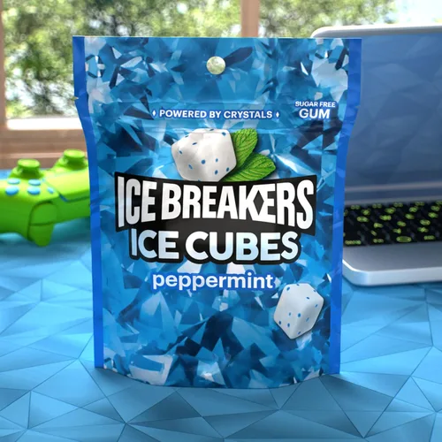 Vista 5 de ICE BREAKERS Ice Cubes - Goma de mascar de menta sin azúcar, 8.11 onzas (100 piezas)