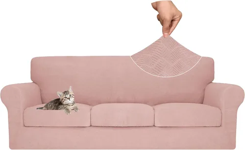 Vista 53 de MAXIJIN 2 piezas de fundas para silla con brazos, funda para silla de sofá para sala de estar, funda elástica para perros para una silla con 1 cojín