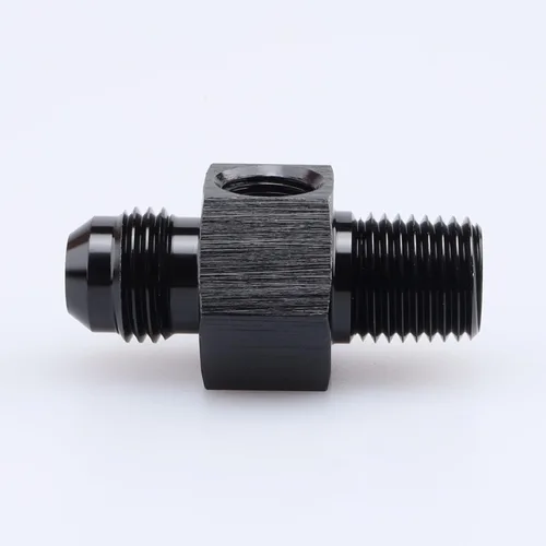 Vista 2 de AC PERFORMANCE Aluminio -6 AN macho a rosca NPT de 1/4 "con 1/8 "NPT Sensor Gauge/Gage Port Adaptadores de toma de presión, negro
