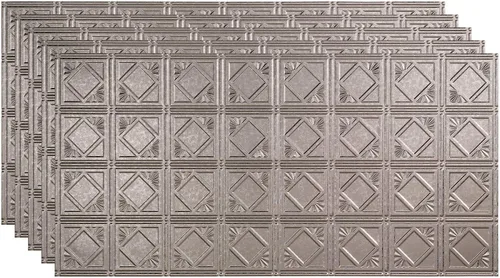 Vista 13 de FASÄDE Panel de techo decorativo de vinilo decorativo de estilo tradicional / patrón 4 de 2 x 4 pies en bronce bermudas (paquete de 5)