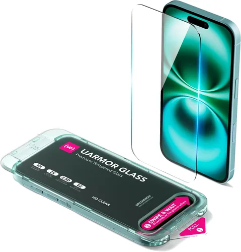 Vista 21 de UARMOR Protector de Pantalla de Privacidad de Vidrio para [ iPhone 15 Plus ] Vidrio Templado Premium 9H Anti-espía, Kits de Instalación Fácil
