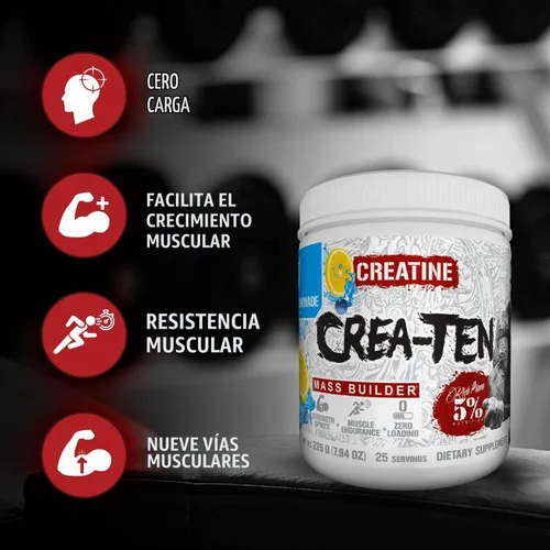 Vista 3 de 5% Nutrition CreaTEN - Mezcla de polvo de creatina saborizada