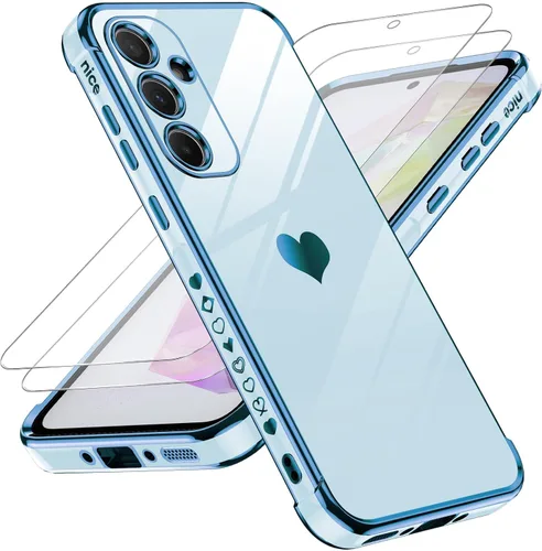Vista 93 de LeYi Funda para Motorola-G 2025: Love Heart Plating Luxury, Negro