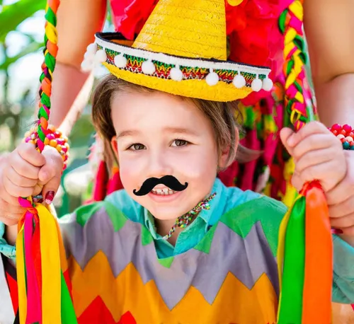 Vista 2 de 60 piezas de decoraciones de barbas del Cinco de Mayo – Fiesta Mexicana Falsos Bigotes Falsos Halloween Cosplay Cowboy Party Favores Accesorios