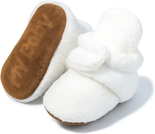 Vista 69 de Sawimlgy - Botines de algodón antideslizantes para recién nacido, con agarre, para cuna o para el invierno
