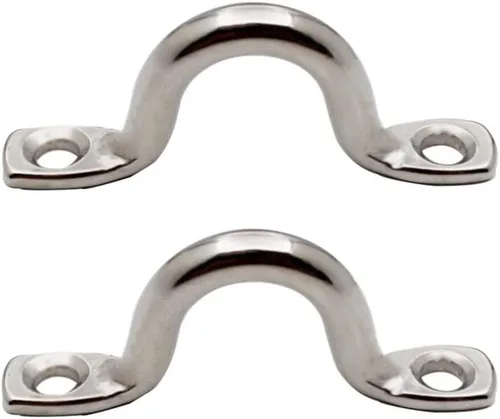 Vista 8 de 20 correas de acero inoxidable 316 para barco Bimini, con diseño de ojo de ojo, amarrar, bucles de cubierta de kayak, 0.157 in de longitud Bimini