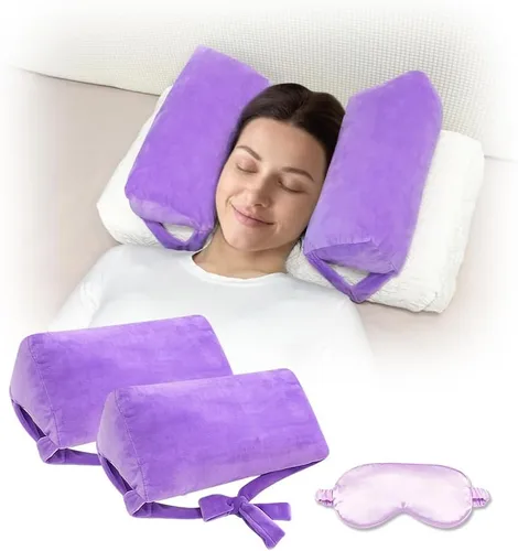 Vista 7 de AOSSA Almohada estabilizadora de cuello para dormir – Cuña triangular boca arriba para posicionamiento de cabeza y cuello, recuperación poscirugía