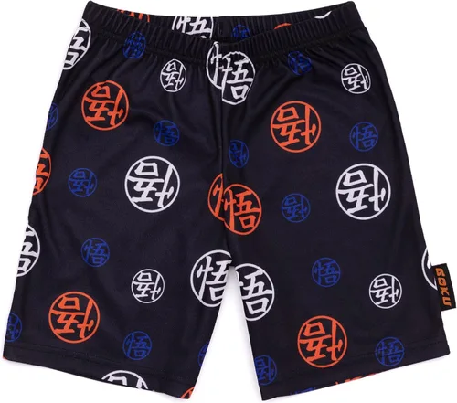 Vista 5 de Dragon Ball Z Pijama para niños Goku Character naranja manga corta camiseta símbolo guerrero negro pantalones cortos anime