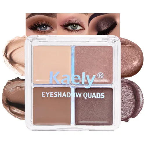 Vista 17 de evpct Paleta de maquillaje en pote de sombra de ojos en crema única para mujeres mayores, sombra de ojos de champán con shimmer, glitter metálico