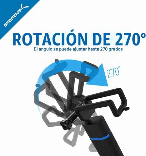 Vista 5 de SABRENT Bluetooth Selfie Stick con cargador de batería incorporado de 5200mAh (GR-SSTK)