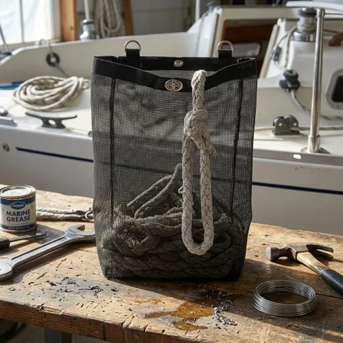 Vista 6 de Malla negra, resistente, ideal para barcos o líneas costeras
