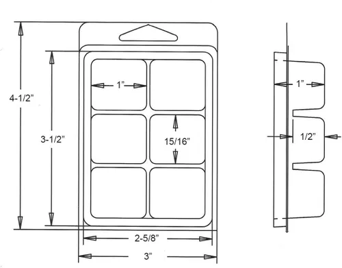 Vista 3 de DGQ Moldes de cera derretida – 25 paquetes de cera espesada derretida Clamshells molde de sello de cera