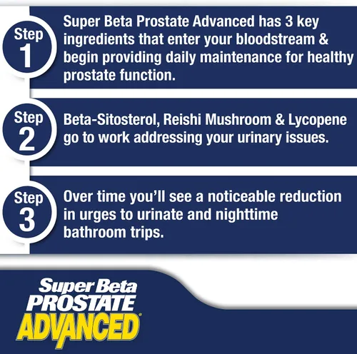 Vista 6 de SUPER BETA PROSTATE Advanced Chewables - Suplemento de apoyo de próstata para la salud masculina (60 masticables, 1 botella)