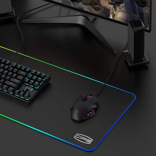 Vista 7 de CP3 Ratón para juegos con cable de 3200 DPI ajustable para computadora ratones para juegos de PC con 4 luces LED para computadora portátil y PC