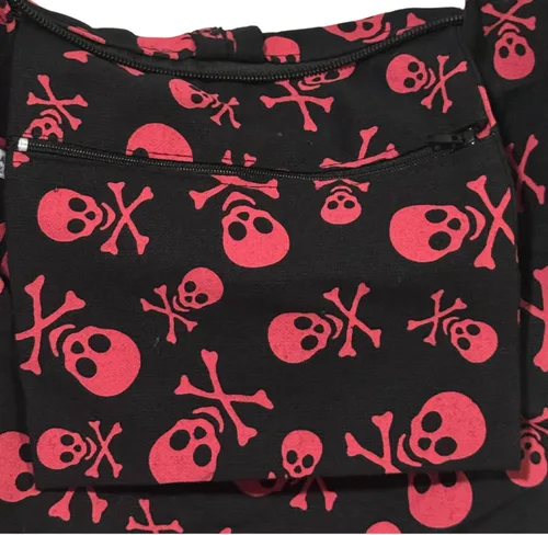 Vista 8 de Bolso cruzado estilo bohemio bohemio estilo hobo hippie gótico de 33 pulgadas, color negro