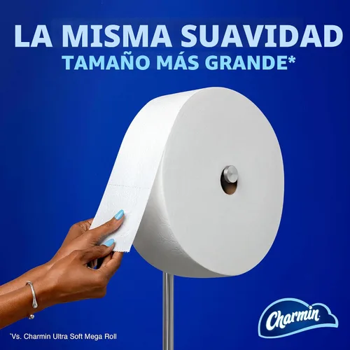 Vista 9 de Charmin Papel higiénico ultra suave, 3 rollos de repuesto Forever Rolls, 2 capas de papel de baño, 3 rollos